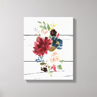 Burgundy Floral Elegant Rustic