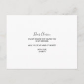 Burgundy Floral en Greenery Maid of Honor Uitnodiging Briefkaart (Achterkant)