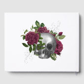 Burgundy Floral Gothic Wedding Gastenboek (Achterkant)