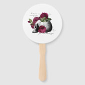 Burgundy Floral Gothic Wedding Handwaaier (Achterkant)