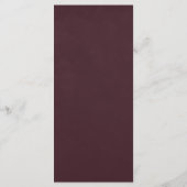 Burgundy Floral Gothic Wedding Menu (Dos)