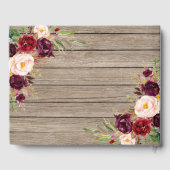 Burgundy Floral Lantern String Lights Wedding Gastenboek (Achterkant)