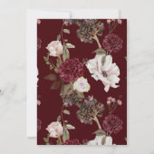 Burgundy Floral Old Money Wedding Invitation (Dos)