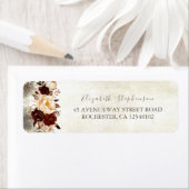 Burgundy Floral Rustic Etiket (Insitu)