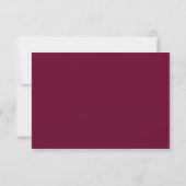 Burgundy Floral Rustic Gold Blush Réponse Rose (Dos)