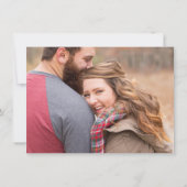 Burgundy Floral Rustic Gold Roos sparen de datum Save The Date (Achterkant)