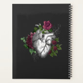 Burgundy Floral Skeleton Gothic Wedding Planner (Achterkant)