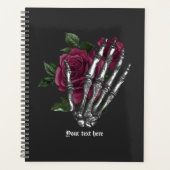 Burgundy Floral Skeleton Gothic Wedding Planner (Voorkant)