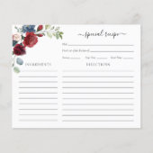 Burgundy Floral Vrijgezellenfeest Script Recipe Ka (Voorkant)