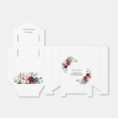 Burgundy Floral Waterverf Blush Vrijgezellenfeest Bedankdoosjes (Uitgevouwen)