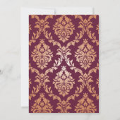 Burgundy Floral Wedding Invitation Kaart (Achterkant)