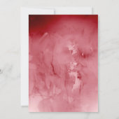 Burgundy Floral Wedding Invitation Kaart (Achterkant)