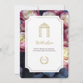 Burgundy Floral Wedding Invitation Template (Dos)