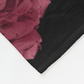 Burgundy Floral Wedding Jubileum Fleece Blanket (Hoek)