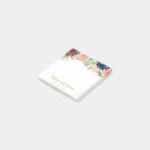 Burgundy Floral Wedding Post-it® Notes (Schuin)