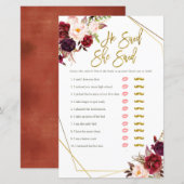 Burgundy Floral zei dat ze een spelkaart zei (Voorkant / Achterkant)