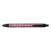 Burgundy Floral Zwarte Inkt Pen (Achterkant)