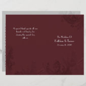 Burgundy Flourish Wedding Programme (Voorkant / Achterkant)