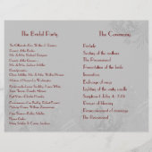 Burgundy Flourish Wedding Programme (Achterkant)