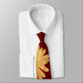 Burgundy Flower Pattern Stropdas (Gebonden)