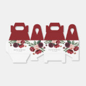 Burgundy Flower Wedding Bedankdoosjes (Uitgevouwen)