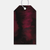 Burgundy Flowers en Eucalyptus Greenery Cadeaulabel (Achterkant)