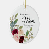 Burgundy Flowers in Loving Memory of Mam Ornament (Rechts)
