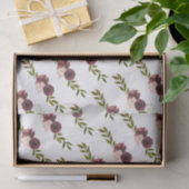 Burgundy Flowers Tissuepapier (Geschenk)