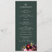 Burgundy Forest Green Blush Floral Waterverf Programma (Voorkant)