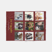 BURGUNDY FOTO Deken Collage Instagram Montage (Voorkant (Horizontaal))