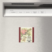 Burgundy French Theme  Paris Magnet Magneet (Insitu (Vaatwasser))