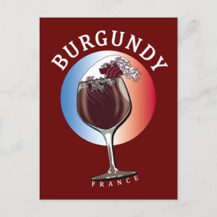 Burgundy French Wine Briefkaart