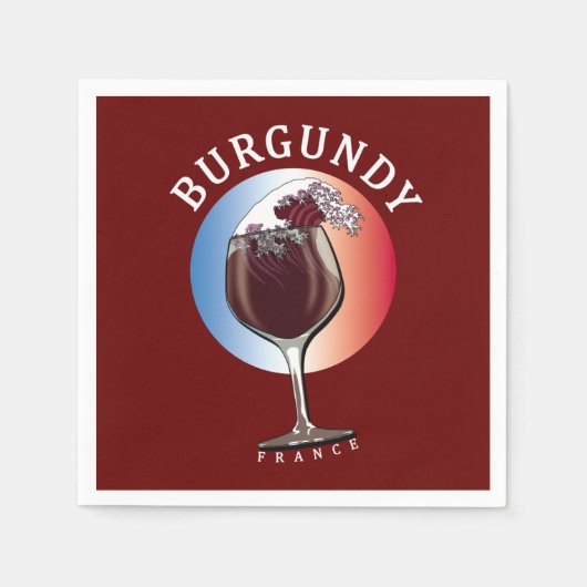 Burgundy French Wine Servet (Voorkant)