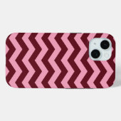 Burgundy Frosted Orchid Chevrons Case-Mate iPhone Case (Achterkant (horizontaal))