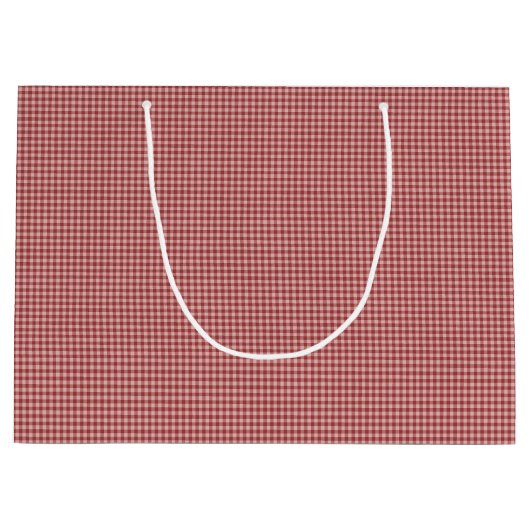 Burgundy Gingham-GIFT BAG L Large Cadeautasje (Voorkant)