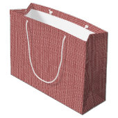 Burgundy Gingham-GIFT BAG L Large Cadeautasje (Achterkant Gekanteld)