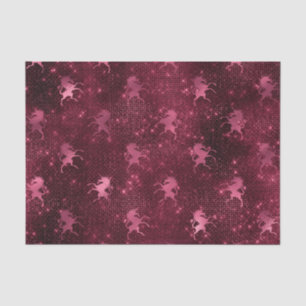 Burgundy Glam Folie Glitter Sequins Unicorn Tissuepapier