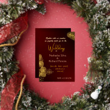 Burgundy & Glided Floral Elegant Wedding 