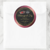 Burgundy Glitter Black Product Labels Ladybug Logo (Tas)