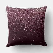 Burgundy Glitter Engagement Romantic Proposal  Kussen (Achterkant)