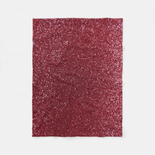Burgundy glitter fleece deken