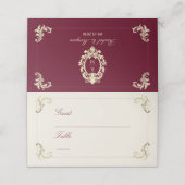 Burgundy Gold Baroque Wedding (Buitenkant ongevouwen)