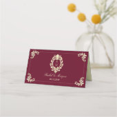 Burgundy Gold Baroque Wedding (Achterkant)