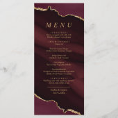 Burgundy Gold Calligraphy Menu Mariage (Devant)