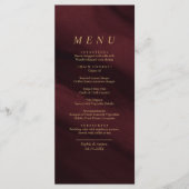 Burgundy & Gold Calligraphy Menu Mariage (Devant)