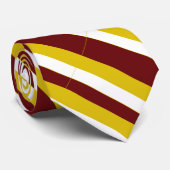 Burgundy Gold et White University Cravate de bande (Roulé)