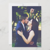 Burgundy Gold Floral Faire-part de mariage photo (Dos)