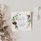 Burgundy Gold Geometric Nuestra Boda Wedding Kaart