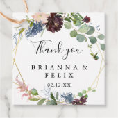 Burgundy Gold Geometric Wedding Bedankjes Labels (Voorkant)