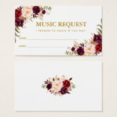 Burgundy Gold Mariage Music Demande de la chanson  (Devant & derrière)